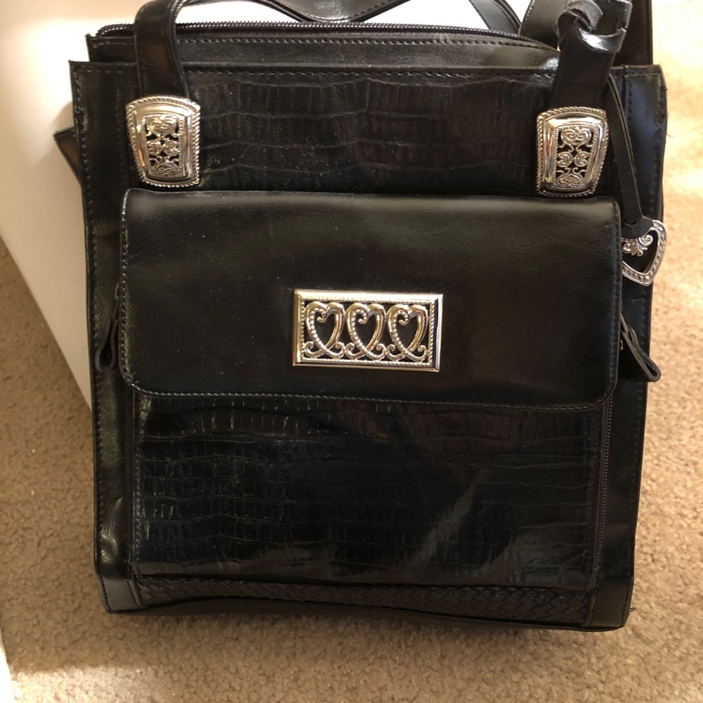 Brighton Purse - black with silver
